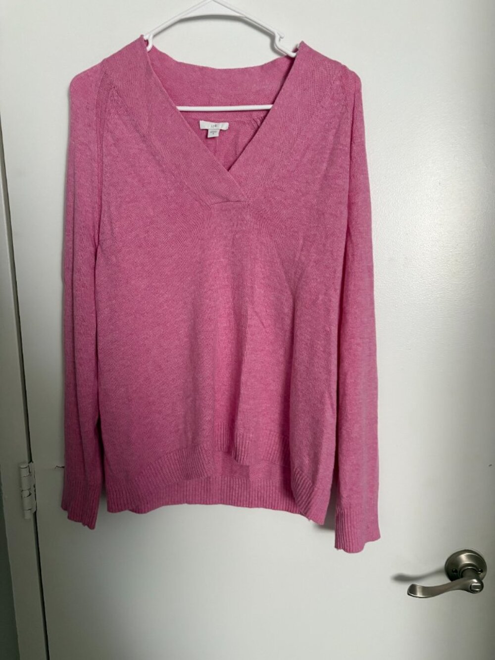 J.Jill Pink V-Neck Pullover Sweater – NWT